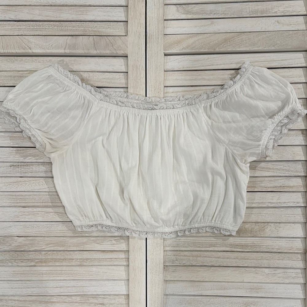 White Off-Shoulder Women's Top